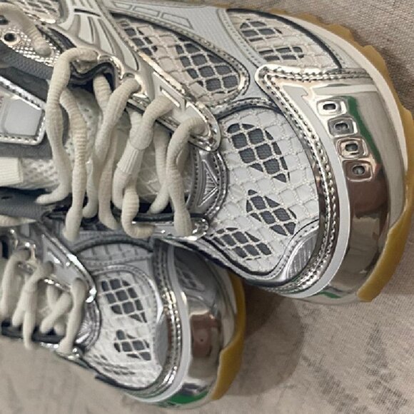 Bottega Veneta Silver - Toned Sneakers - Picture 2 of 4